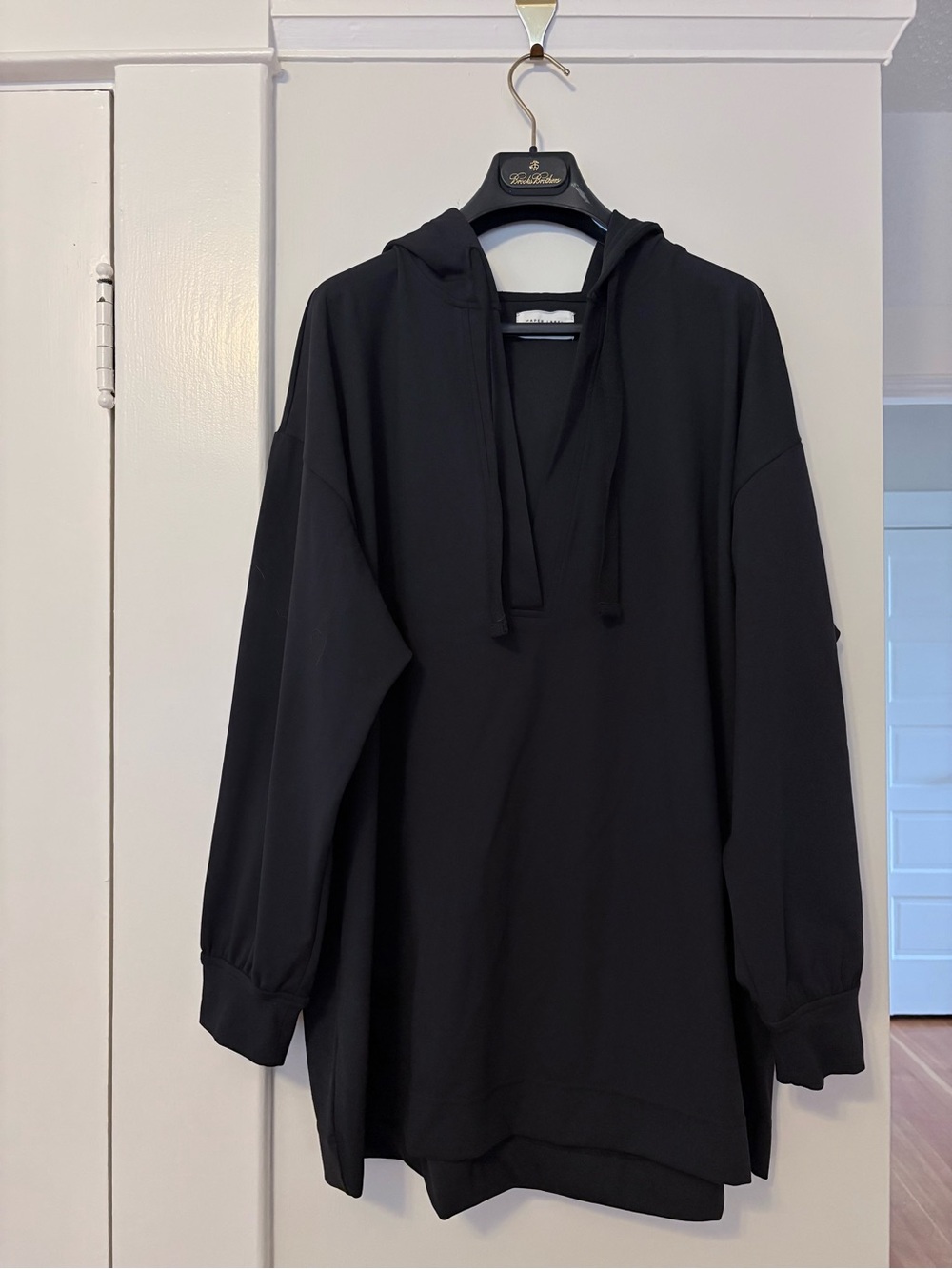 Women's Black Hooded Pullover Sweatshirt by Vancouver’s Paper Label